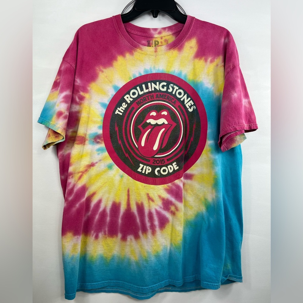 Rolling Stones Zip Code North America Tour Concert T-shirt Sz XL Detroit 2015